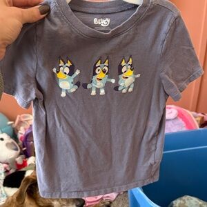 Bluey Kids Short Sleeve Tee - Gray with Fun Characters